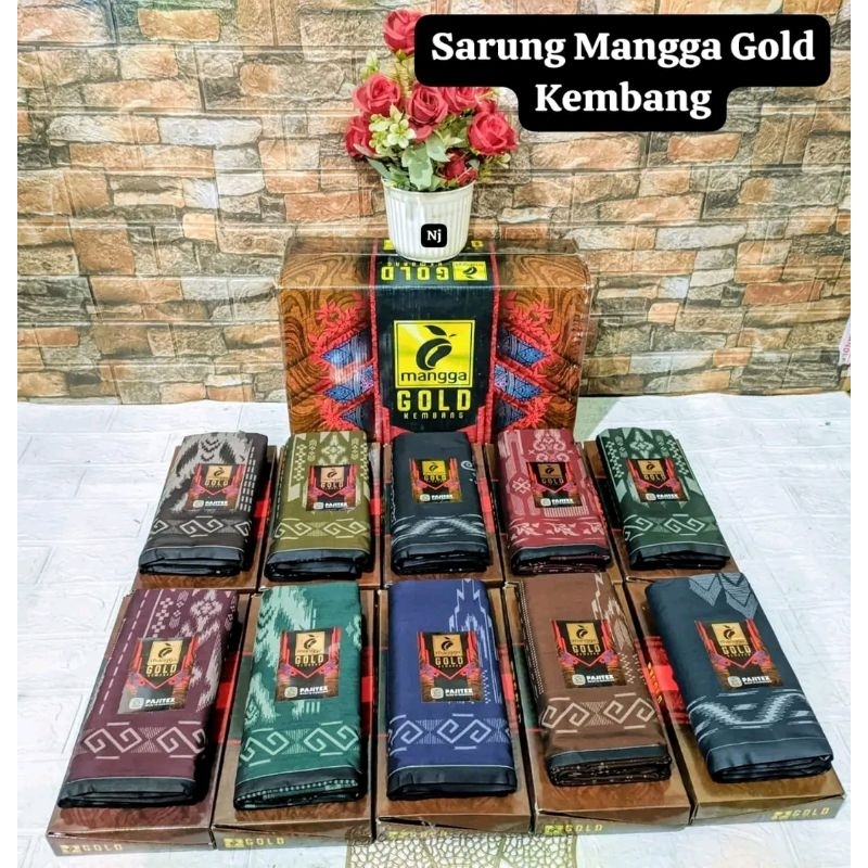 SARUNG MANGGA KEMBANG GOLD DGW