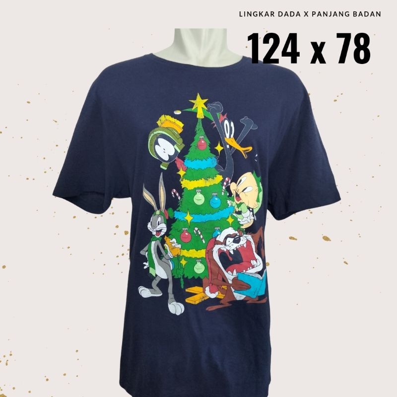 T-Shirt Looney Tunes | KAOS KATUN STREETWEAR CHARACTER TAZMANIA ROUNDNECK BRANDED VINTAGE ORIGINAL B