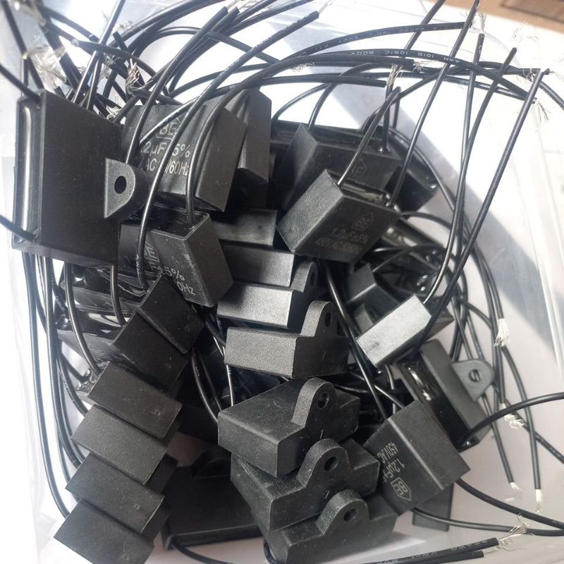 capasitor kotak 1,2uf 1,5uf 2uf 2,5uf 3,5uf 4uf 4,5uf 5uf 6uf 10uf 14uf kipas angin fan mesin cuci p