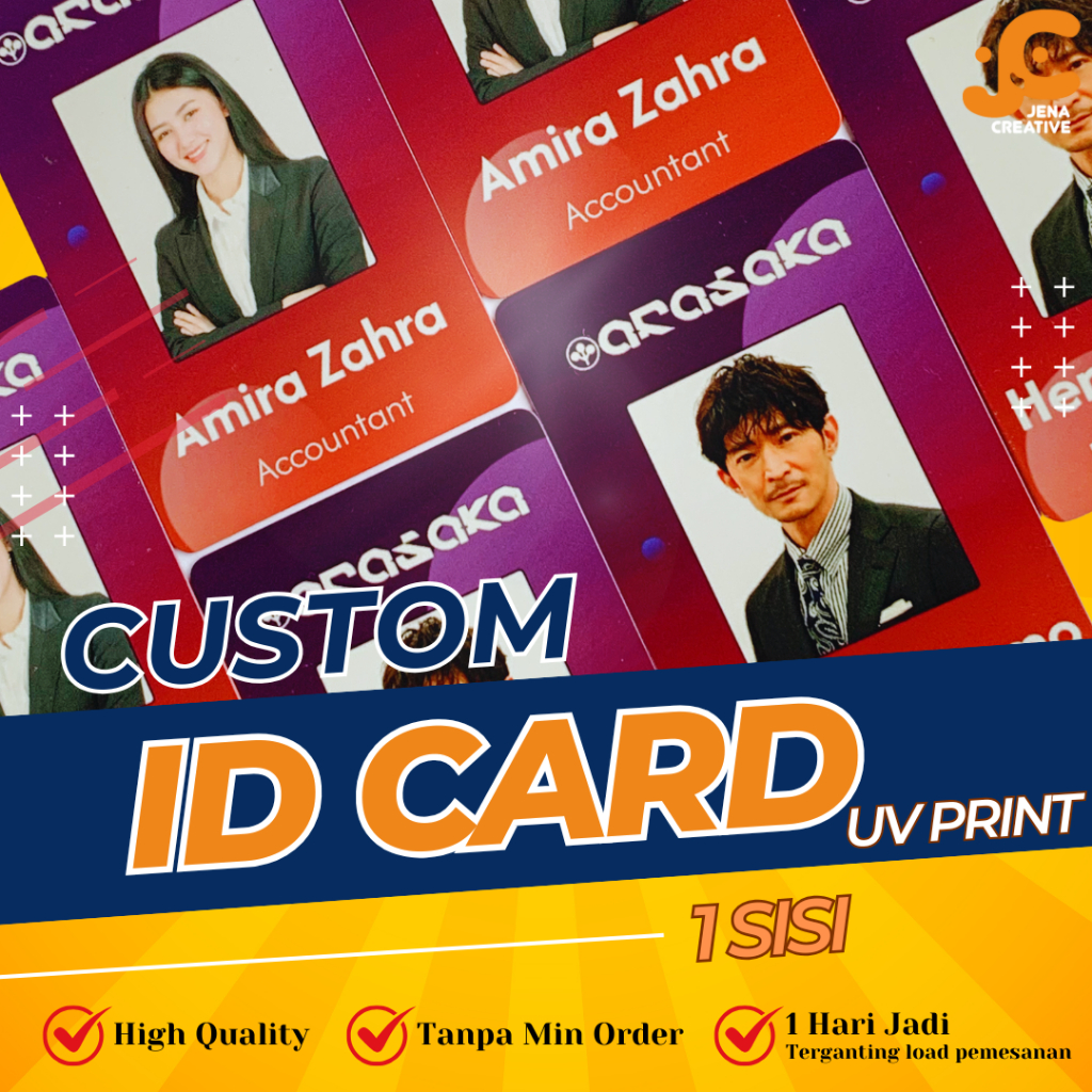 

Cetak ID Card Print UV 1 SISI | Custom ID Card UV Print | Member Card | Kartu Pelajar