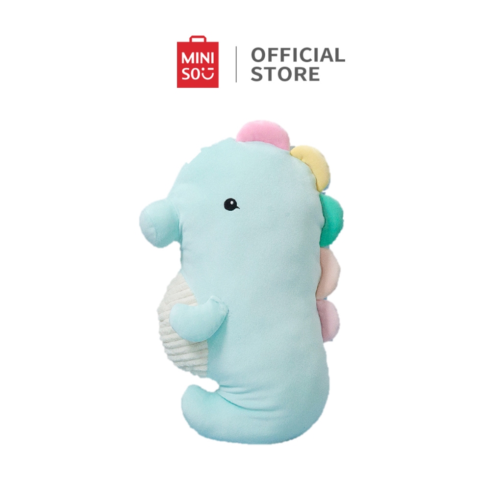 Miniso Seri Kelautan Mainan Mewah Boneka Mewah Hiu Lumba-lumba Boneka Lembut Lucu 10Inci