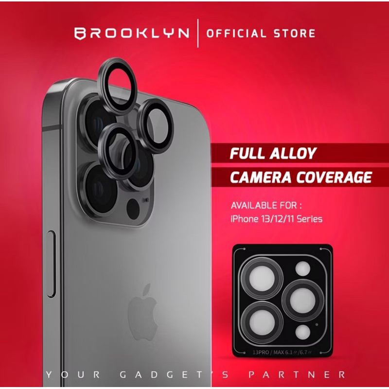 Brooklyn Back Alloy Camera iPhone 13 Pro /13 Pro Max Mini High Quality Back Camera Tempered Glass