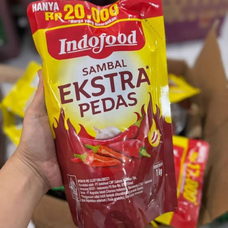 

indofood sambal ekstra pedas 1 kg