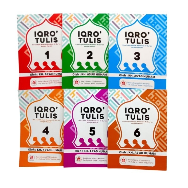 Buku Iqro Tulis Jilid 1-6 Ukuran A5 14x21cm Membaca dan Menulis Alquran (Paketan)