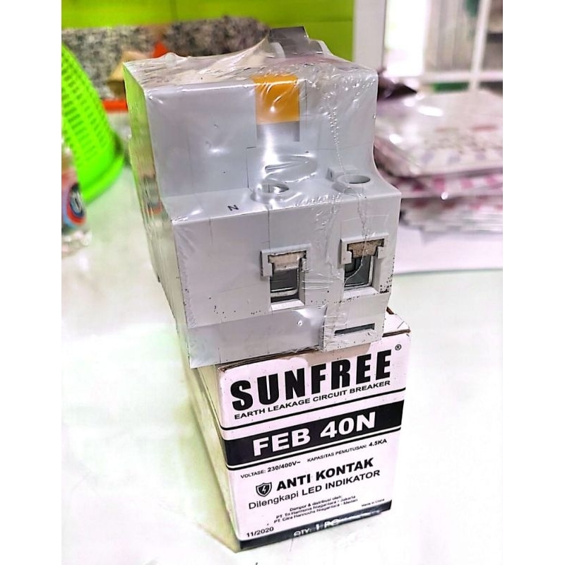 ELCB  McB SUNFREE FEB 40N alat MCB anti setrum Safety buat rumah