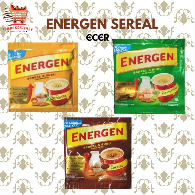 

Energen Sereal & Susu Sachet Eceran 1 Pcs All Varian