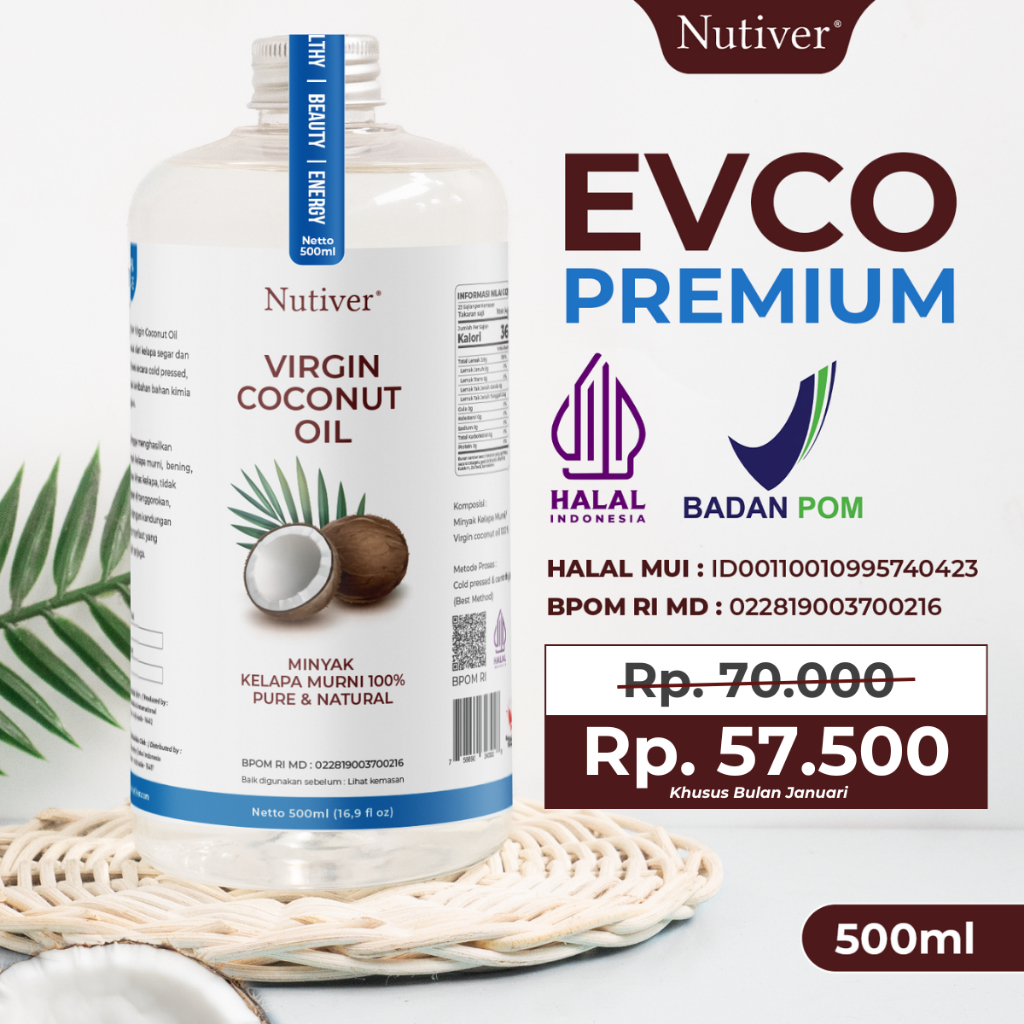 

NUTIVER Minyak VCO Organik Virgin Coconut OIL 500ml