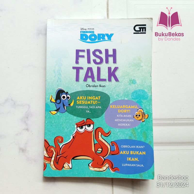 Finding Dory Fish Talk Obrolan Ikan - Buku Anak Bekas Preloved