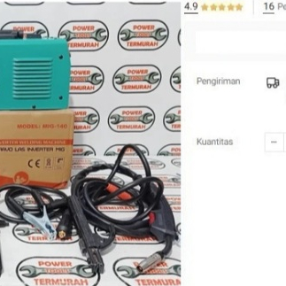 

Mesin Las MIG 140 Tanpa Gas WIPRO Gasless Welding CO2 Flux MIG140