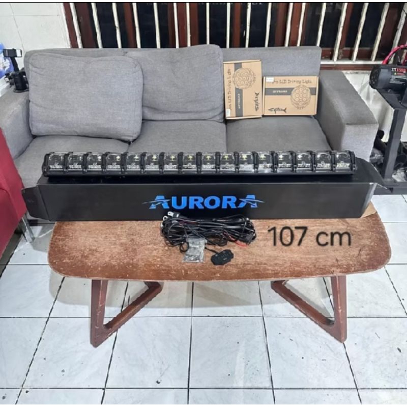 Aurora Led Evolve Light Panjang 107 Cm Light Bar High Low Beam DRL 6 Warna Lampu Tembak Sorot Bracke