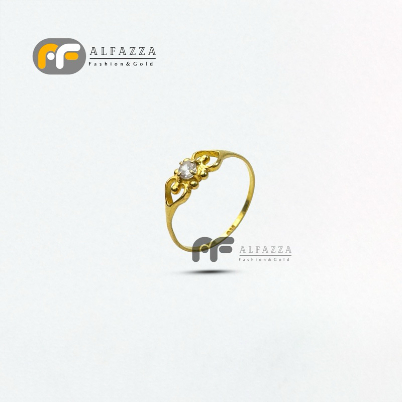 Cincin Permata Perhiasan Emas Kadar 300/6K 1 Gram