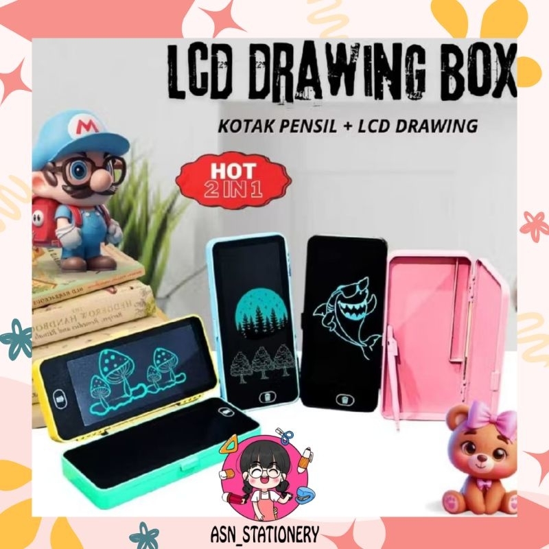 

Tempat Pensil 2 in 1 Lcd Pen Case Drawing Pad Kotak Pencil Anak Writing