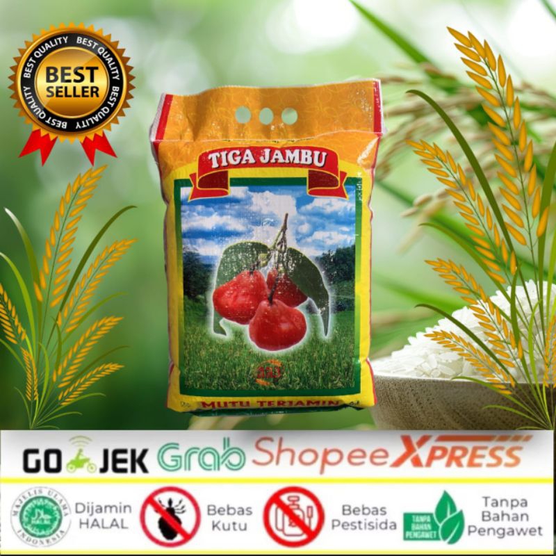 

Beras Cap Tiga Jambu Premium 5 Kg 10 Kg 20 Kg