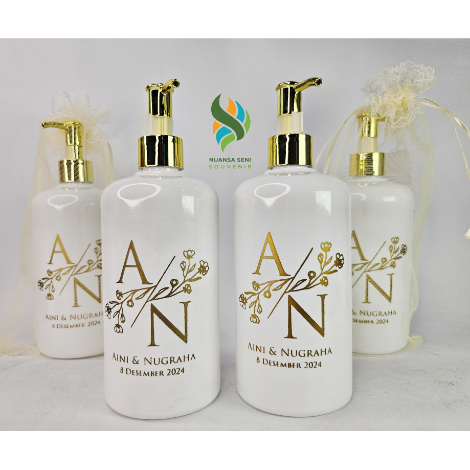 Souvenir Dispenser Soap Liquid Botol Dispenser Sabun Refill Botol Sampo Plastik Sablon Kemas Tile