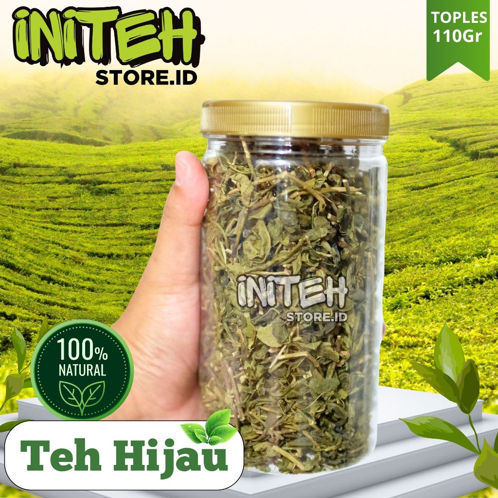 

Teh Hijau Taraju Kemasan Toples Teh Hijau Kering Green Tea Teh Herbal 110gr INITEH STORE ID