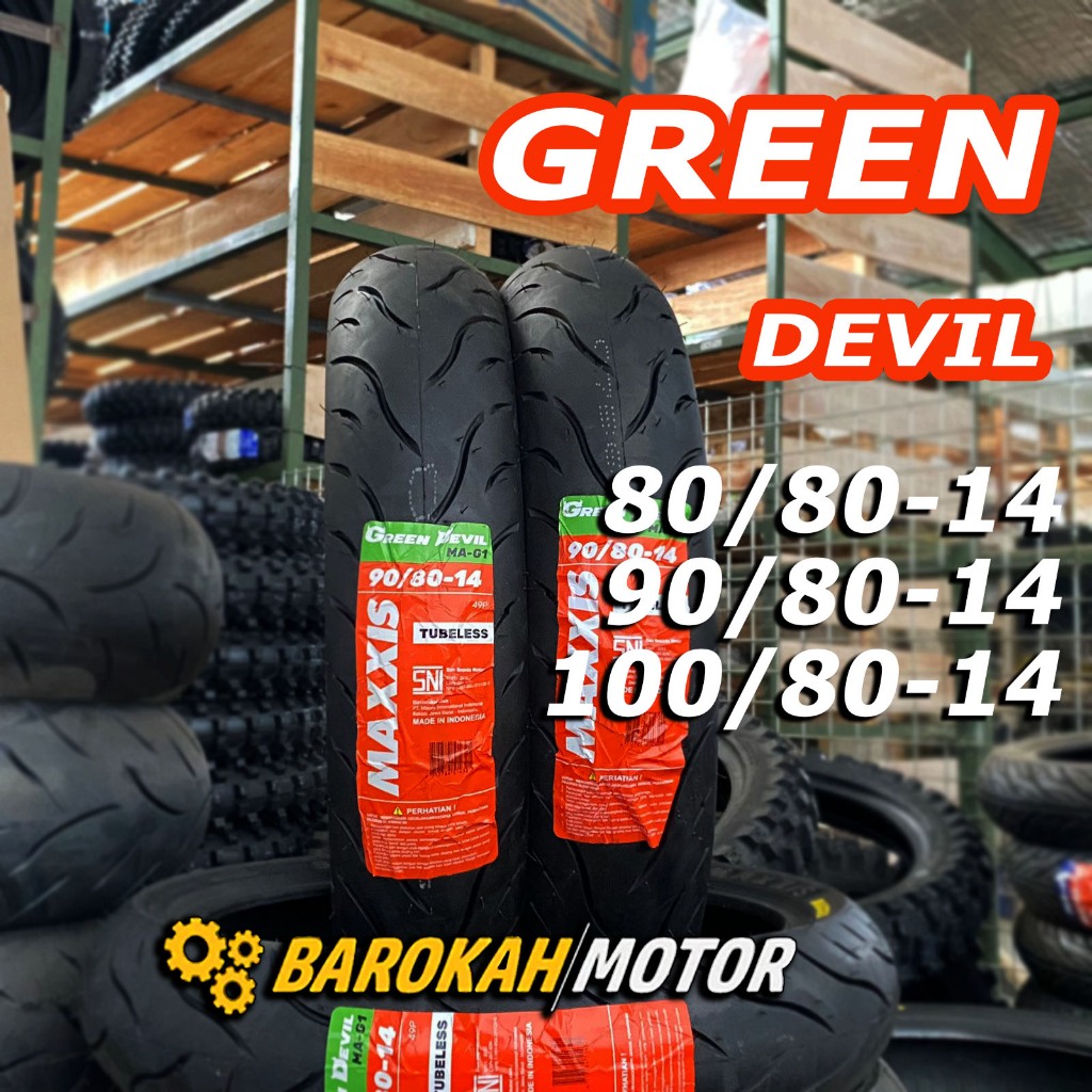 BAN MAXXIS GREEN DEVIL TUBELESS 80/80-14 90/80-14 100/80-14 MIO VARIO BEAT