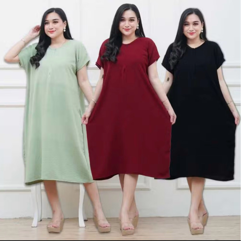 DasterLongbusi/Daster panjang semata kaki/Dewasarayon polos