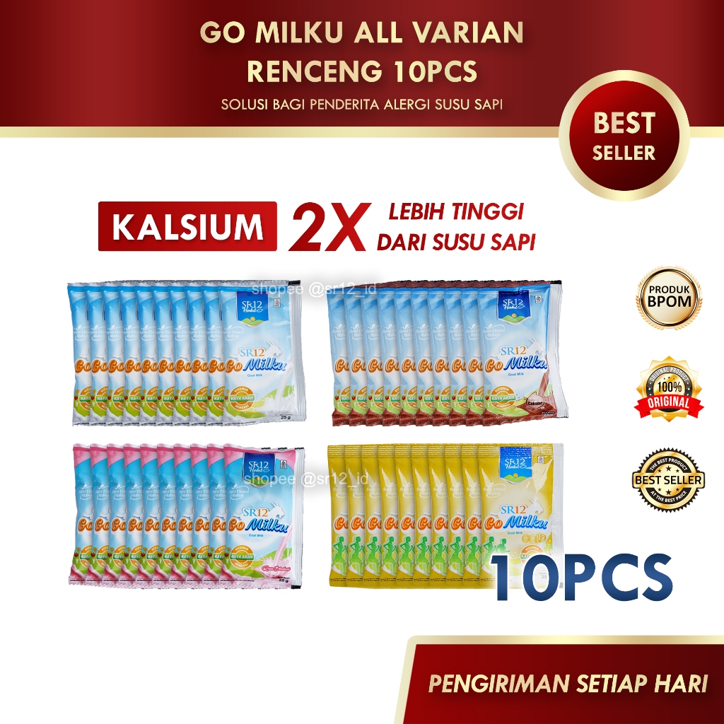 

GO MILKU ALL VARIAN RENCENG 10PCS SR12 / GOMILKU SR12 / SUSU KAMBING ETAWA SR12