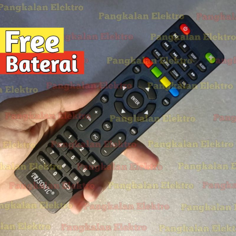 REMOTE TV TRISONIC ORIGINAL LED TV ASLI FREE BATU BATERAI REMOT TV TRISONIC ORIGINAL LED TV