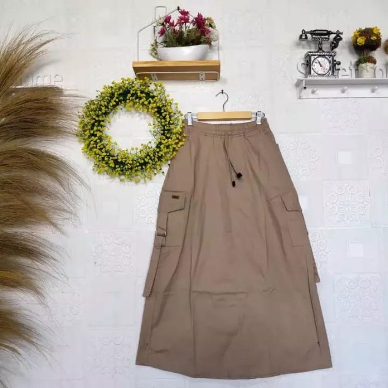 Rok Cargo Jumbo Korean Style Panjang