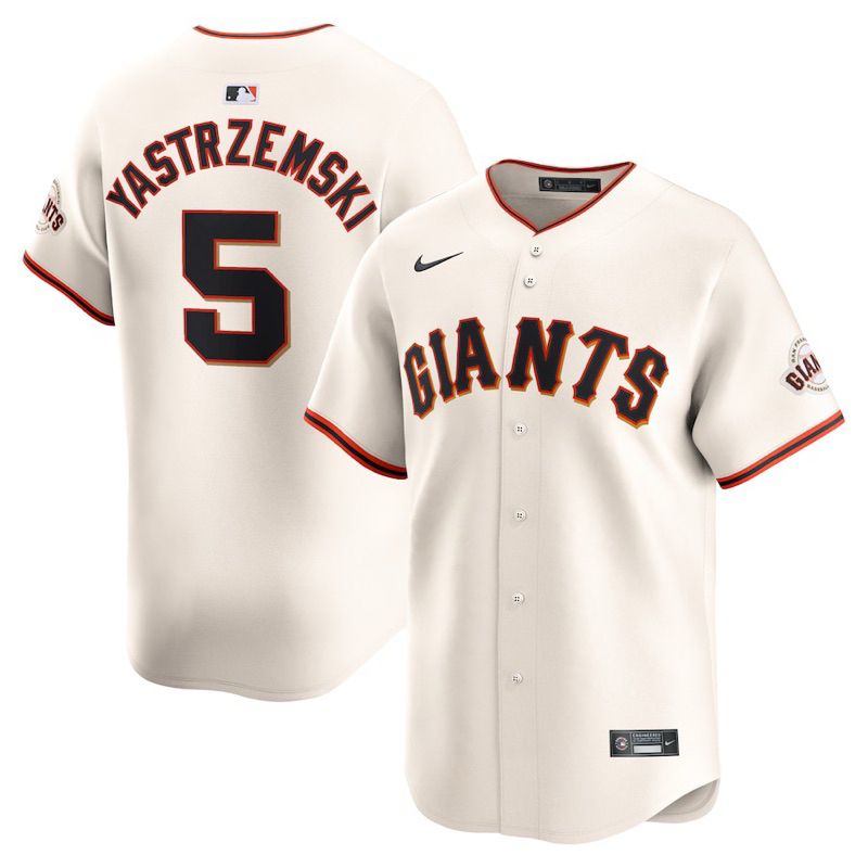 Jersey baseball San Francisco Giants MIKE YASTRZEMSKI 5 MLB Jersey Cream Home