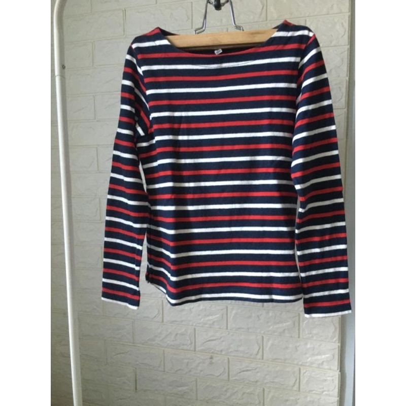 Kaus Salur Anak Lengan Panjang Uniqlo