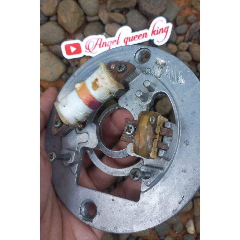 Plendes Keren dudukan Spul RXK Rx125 3M5-MO pulser mepet original