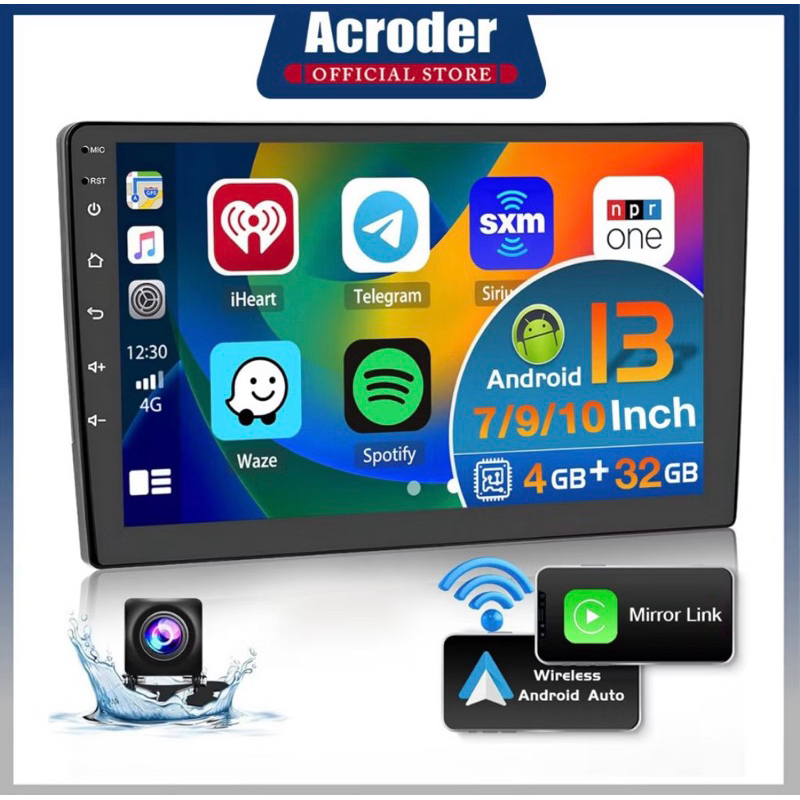 Layar TV Mobil / Head Unit Android 9inch 4+32 Wifi, GPS, Bluetooth, Cooling System