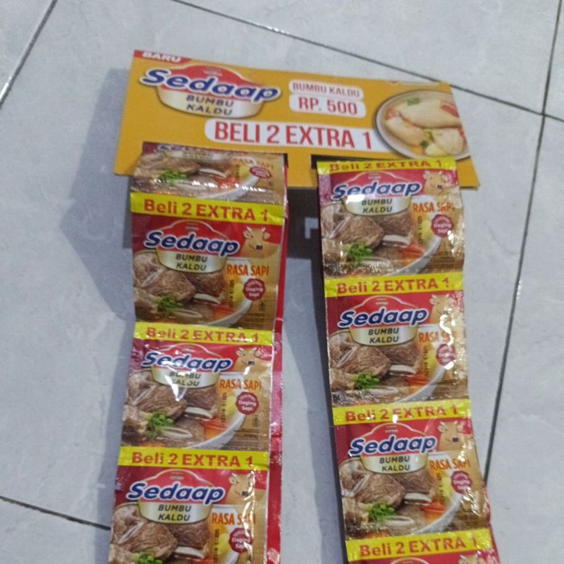 

36 sachet / 2 renteng Sedaap Bumbu Kaldu Beli 2 Extra isi