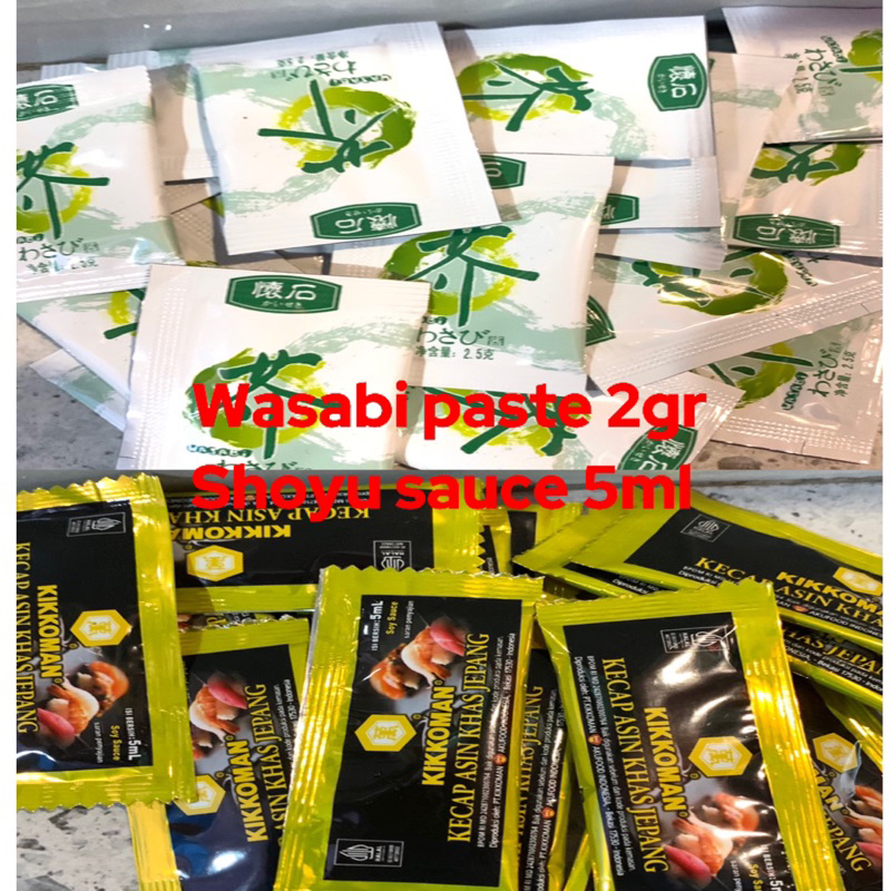 

wasabi 2gr paste saset shoyu sauce 5ml saset bahan sushi halal berkualitas premium dan harga terjangkau