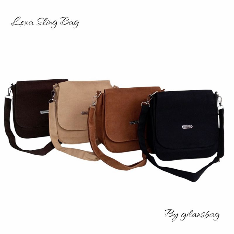 Lexa Sling Bag Kanvas Wanita| tas selempang wanita tas kanvas