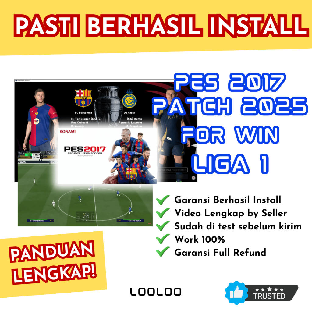 PES 2017 PATCH 2025 + LIGA BRI - PC LAPTOP GAMES LooReborn