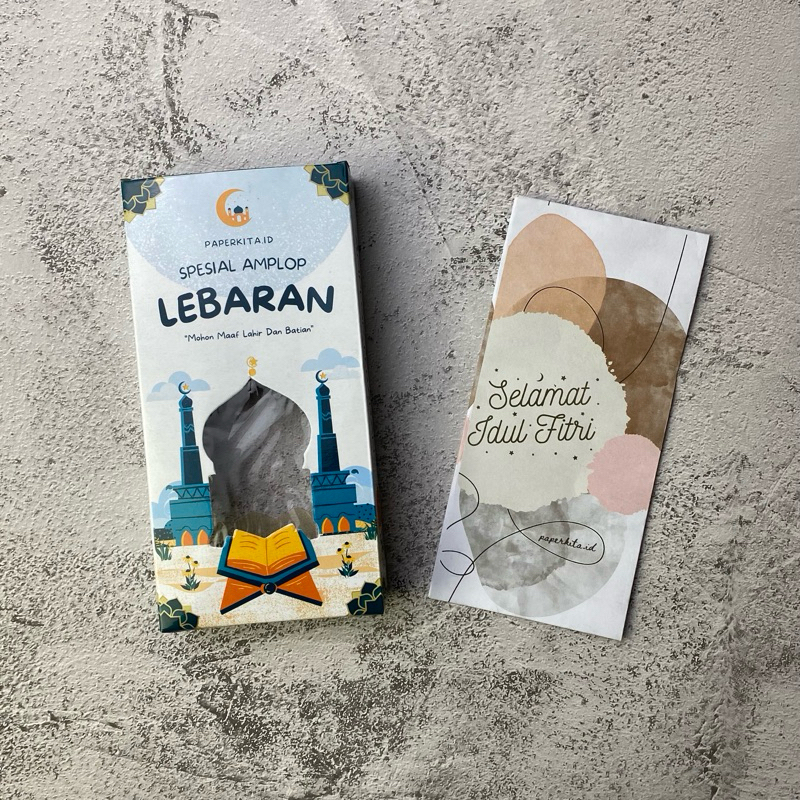 

Amplop Lebaran Idul Fitri 2025 motif 50pcs box premium