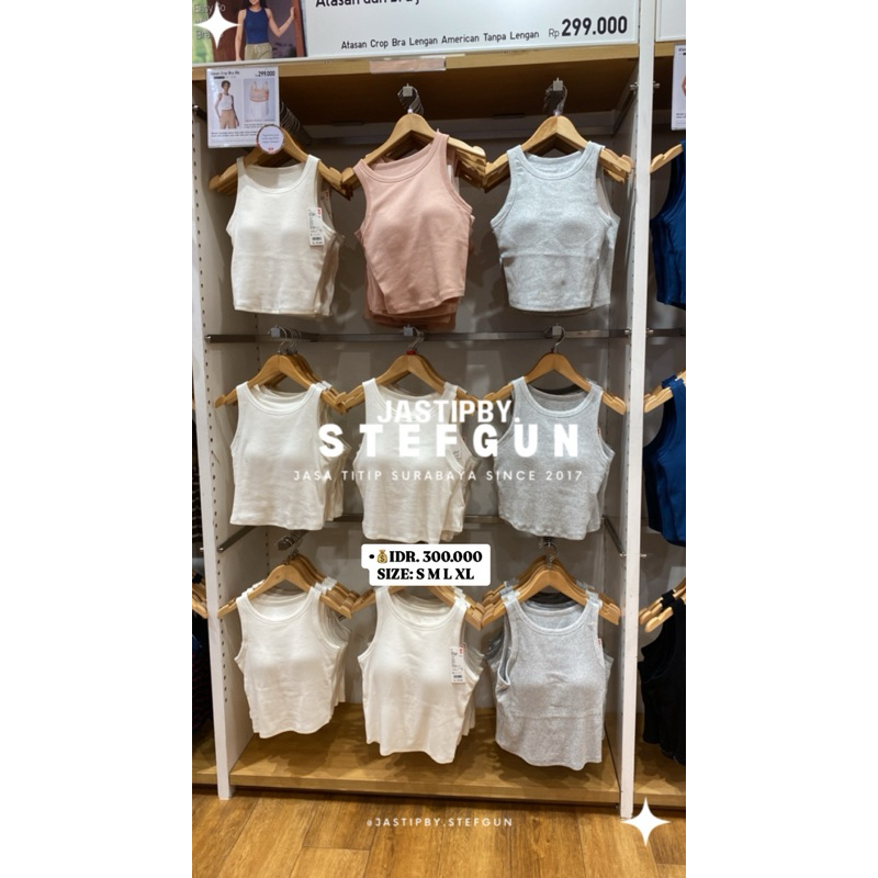 UNIQLO TOP BRA BAHAN RIB WOMAN