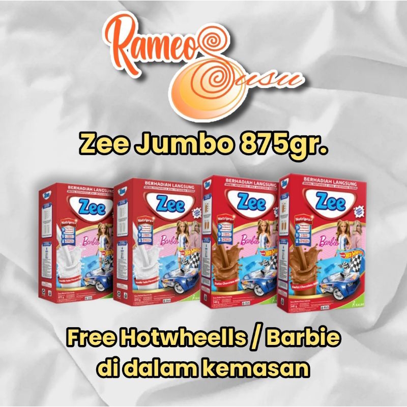 

Zee 875 Gram Rasa Vanila dan Coklat Hadiah Hotwheels atau barbie
