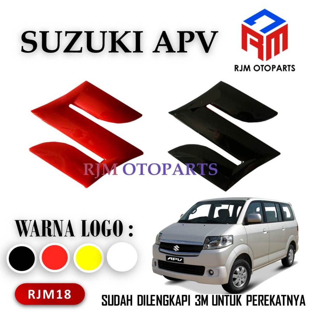 EMBLEM MOBIL LOGO SUZUKI APV DEPAN BELAKANG - RJM18