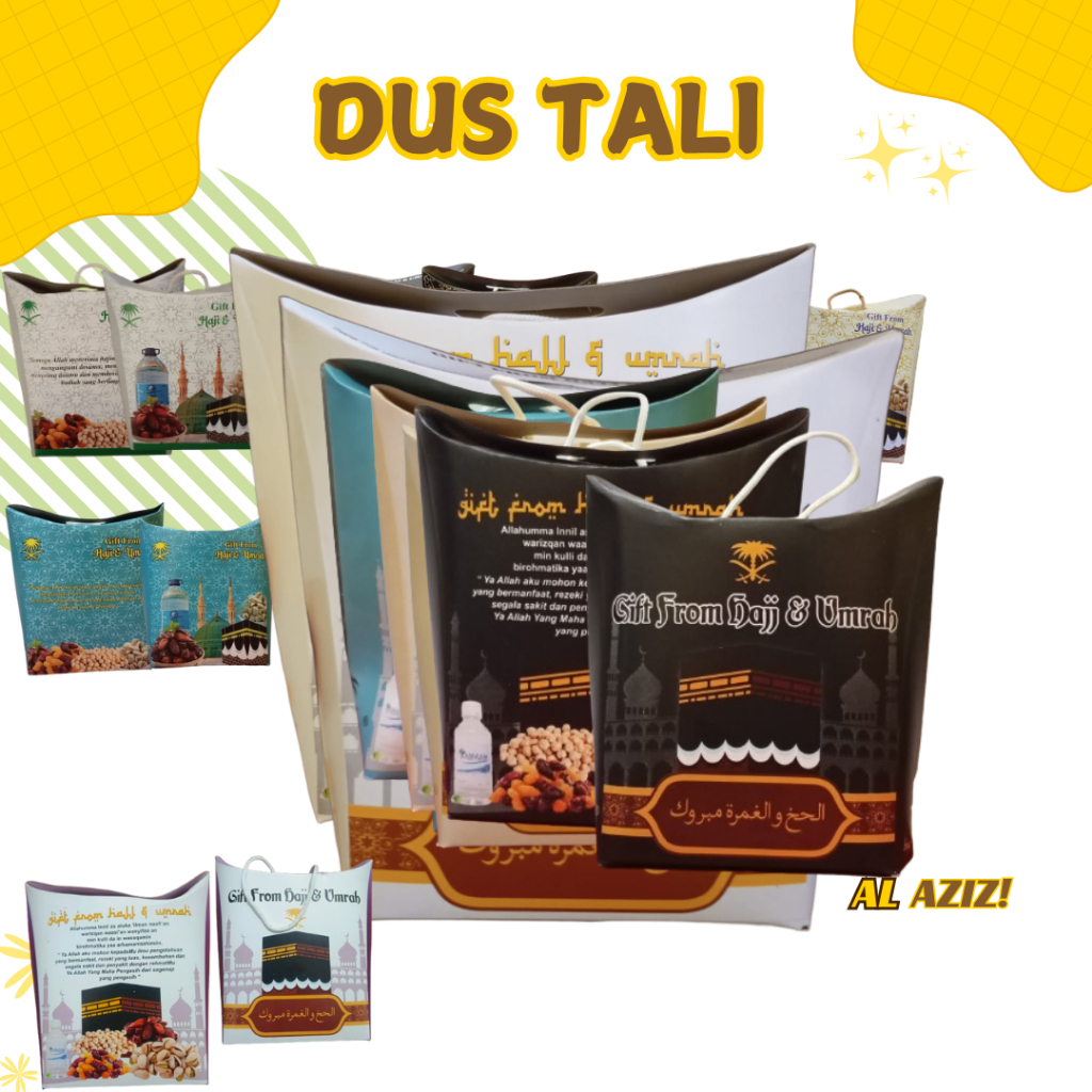 

1 pack(isi 50pcs) Dus tenteng dus tali goodie bag paketan oleh oleh hajji dan umroh