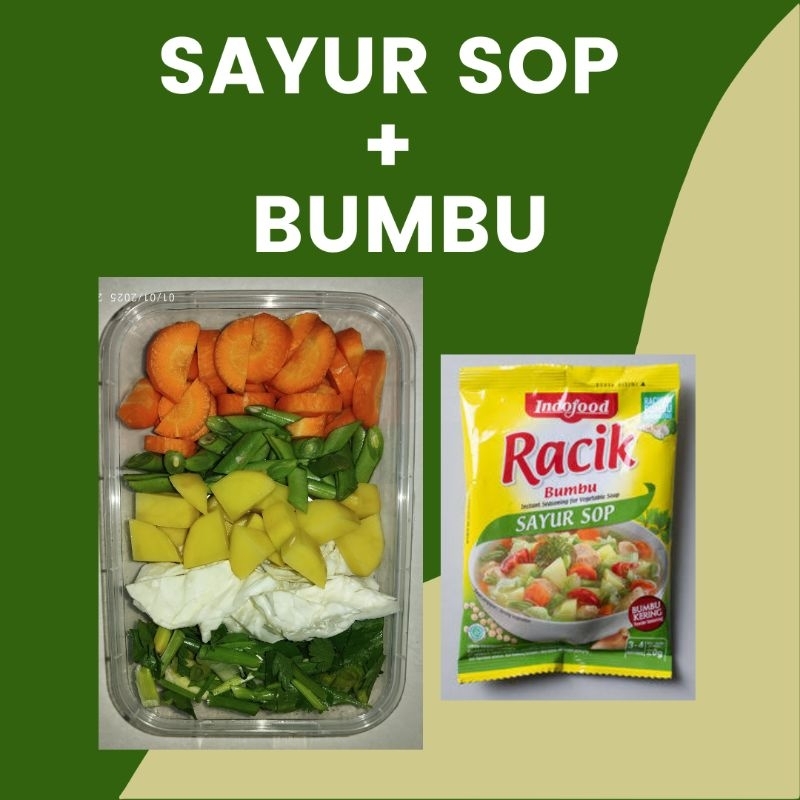 

sayur sop sudah di potong/siap masak plus bumbu