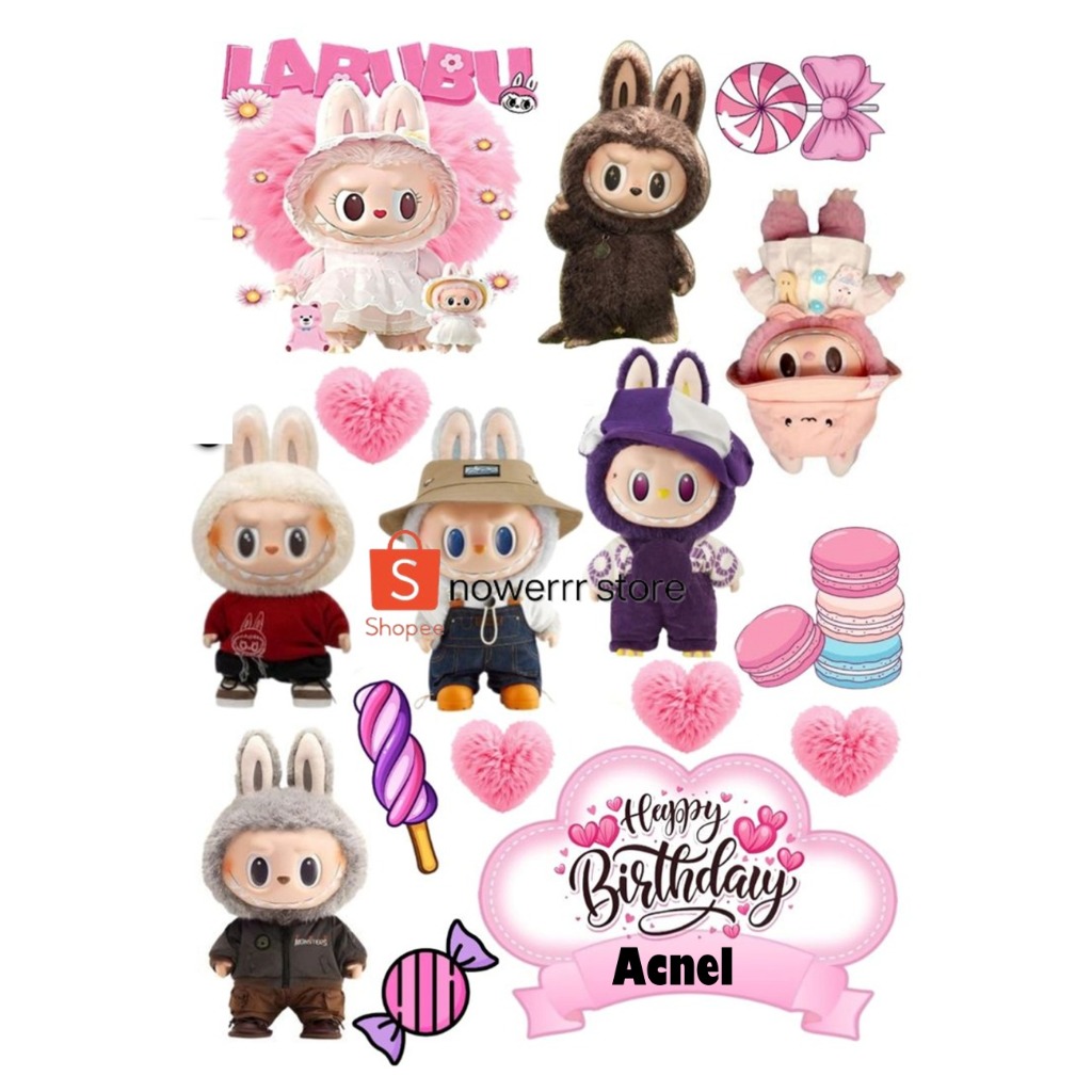 LABUBU/ TOPPER CAKE LABUBU VIRAL/ HIASAN KUE LABUBU |Topper Labubu | Topper Bucket Labubu Murah