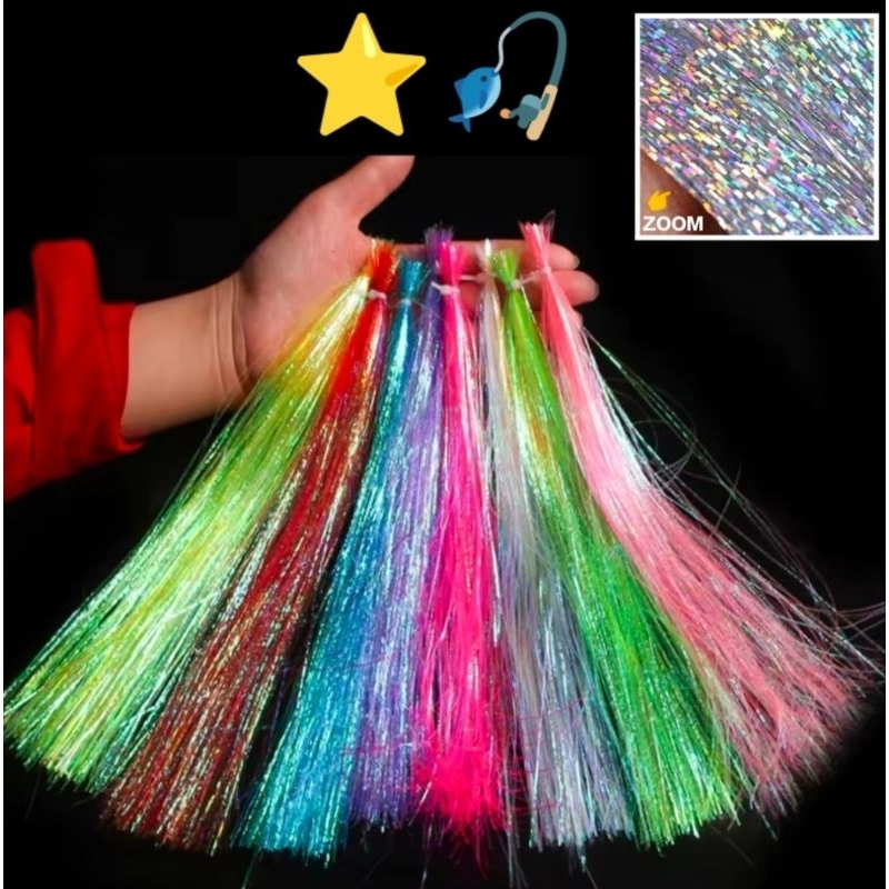 Bulu mutiara kilat umpan pancing assist hook bulu kotrek bulu umpan sabiki umpan bulu mutiara kenzi 