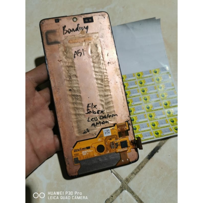 lcd Samsung a51 mati original copotan super amoled minus flxble sobek bahan bonding