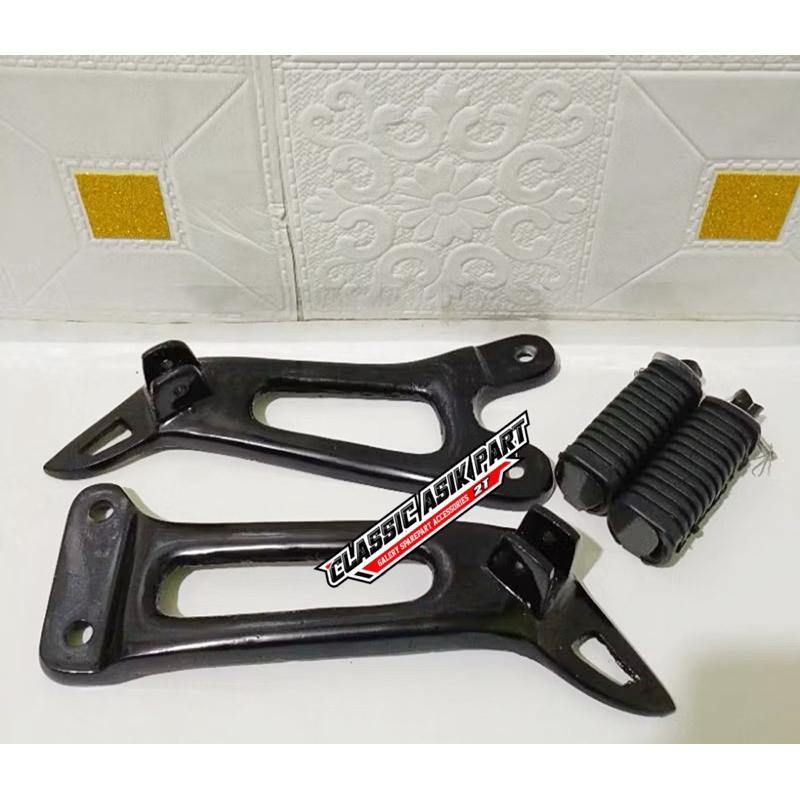 STEP POSTEP BELAKANG RX KING NEW PEREDAM HITAM FULLSET