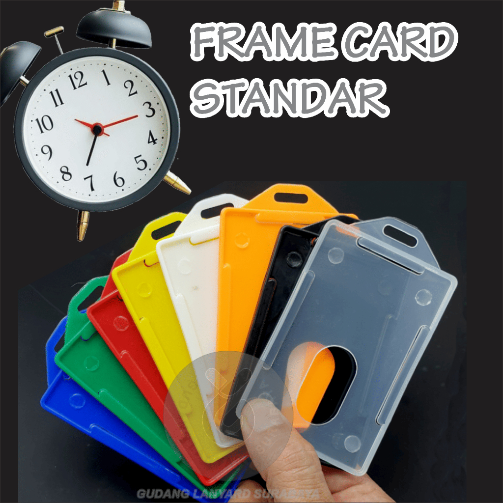 

Frame Casing Tempat ID Card Holder Plastik Mika Portrait standar