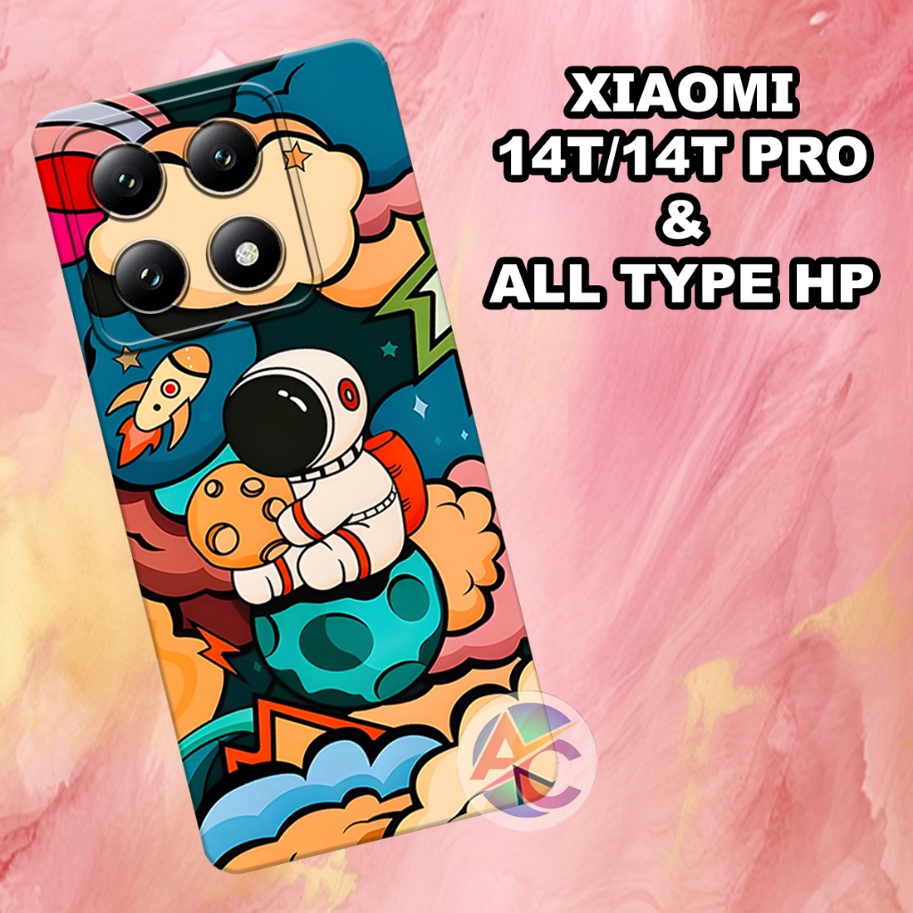 AC44/Softcase Procamera Xiaomi 14T/Xiaomi 14T Pro Terbaru Fashion Silikon Pelindung Case Nasa Case T