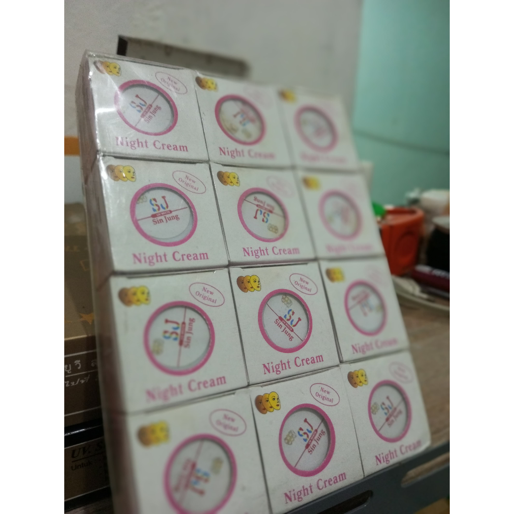 SJ KRIM LUSINAN - KRIM MALAM 12 PCS - NIGHT CREAM SJ
