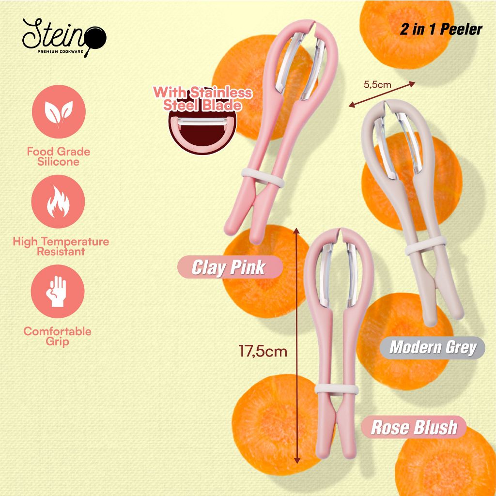 STEIN PEELER 2in1- Alat Pengupas Buah/Sayuran Stein