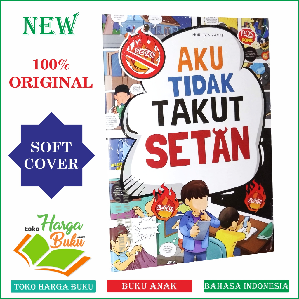 Foto Komik Aku Tidak Takut Setan FULL COLOR Buku Anak Islam Tentang Bisikan Setan Talbis Iblis - PQS Publishing
