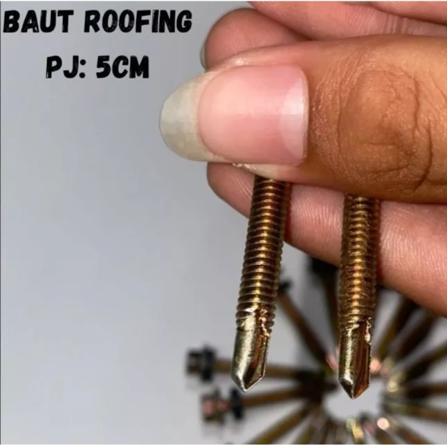 [ORIGINAL-COD] BAUT ATAP ROOFING 12 X 50 ISI 100 PCS/ SEKRUP ATAP BAJA RINGAN /BAUT RUMPING ATAP GAL