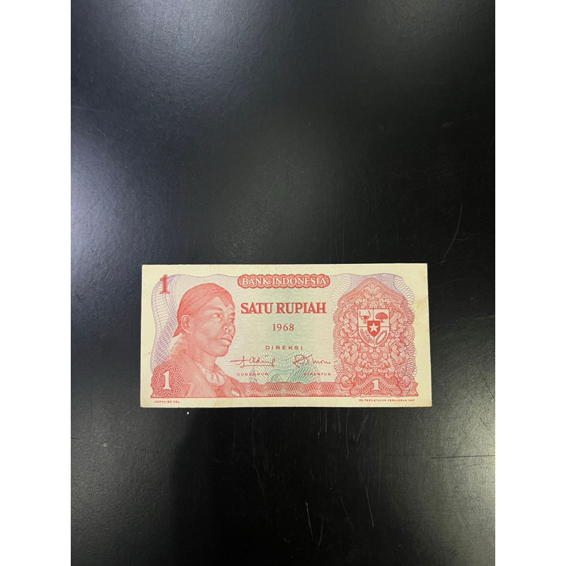 uang kertas asli indonesia 1 rupiah (satu rupiah) 1968