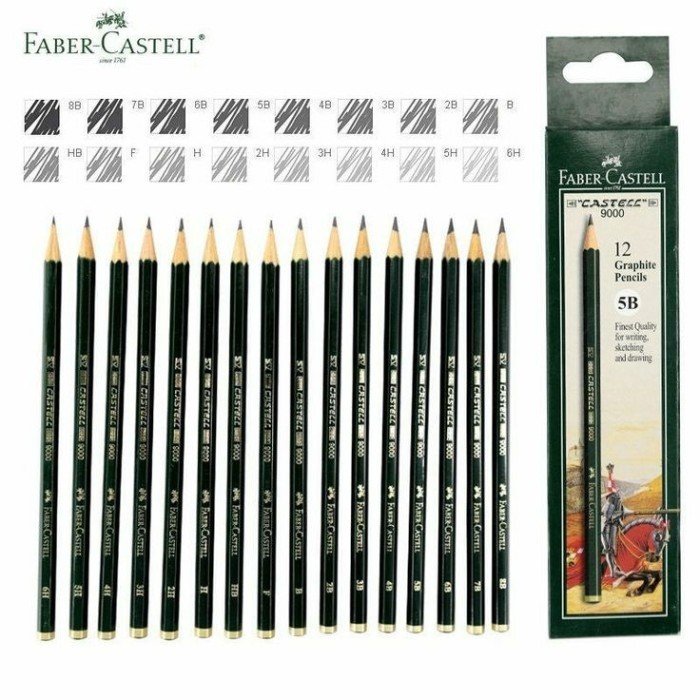 

FABER CASTELL Pencil 9000 pensil kayu Pensil graphite